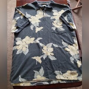 Tommy Bahama L Navy Floral Men's Shirt